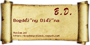 Bogdány Diána névjegykártya